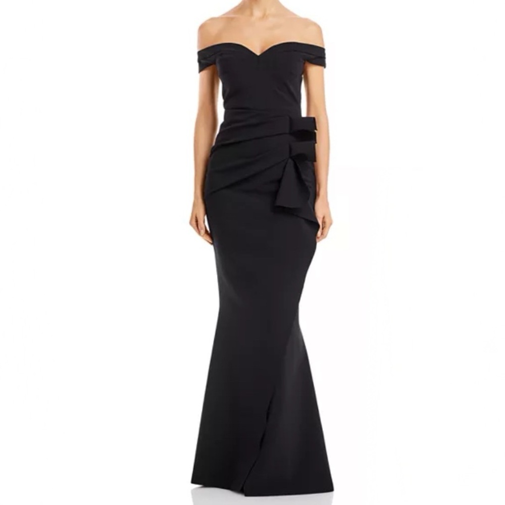 New Chiara Boni La Petite Robe Radoslava Off The Shoulder Bodycon Gown Size 10